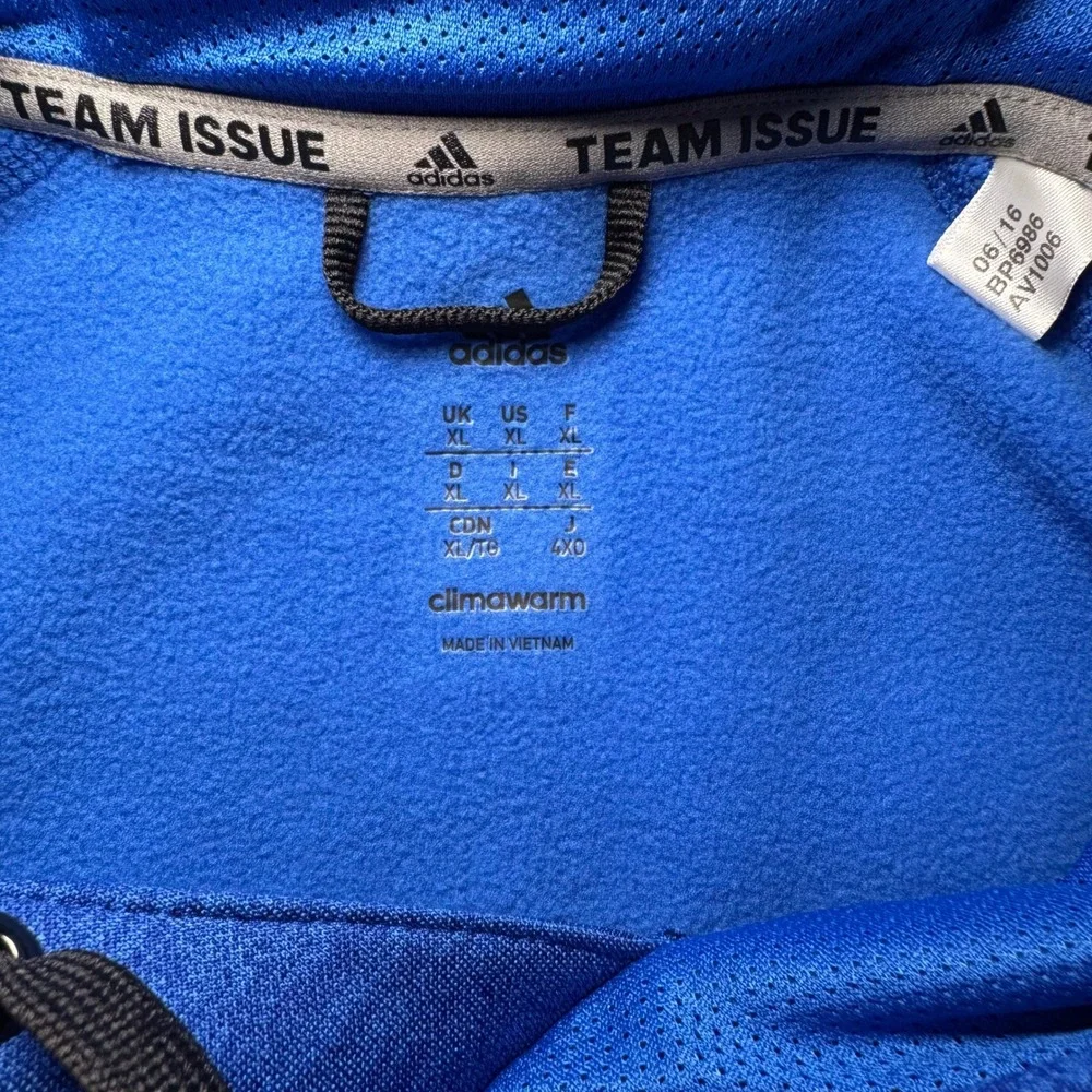 Adidas Mens XL Team Issue Climawarm Hoodie Blue Heather